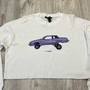 forever 21 waffle knit cropped long sleeve. LA culture design in XS